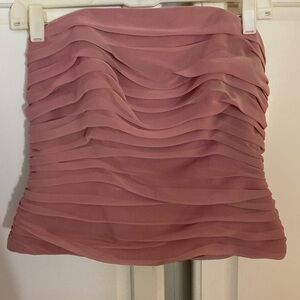 Michaelangelo Mauve Rouched Blouse Back Zipper Size 8